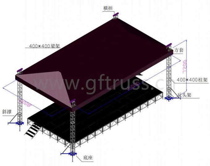 알루미늄 15x8m 미터 점화 트러스 대 구조