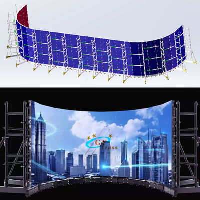 640*480mm 내각 크기를 위한 경량 LED 스크린 트러스 그룹 지원 트러스 체계