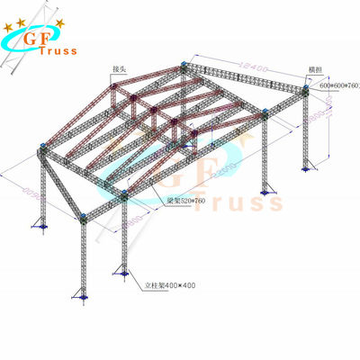 대중적인 디자인 CAD 그림을 가진 알루미늄 옥외 지붕 트러스